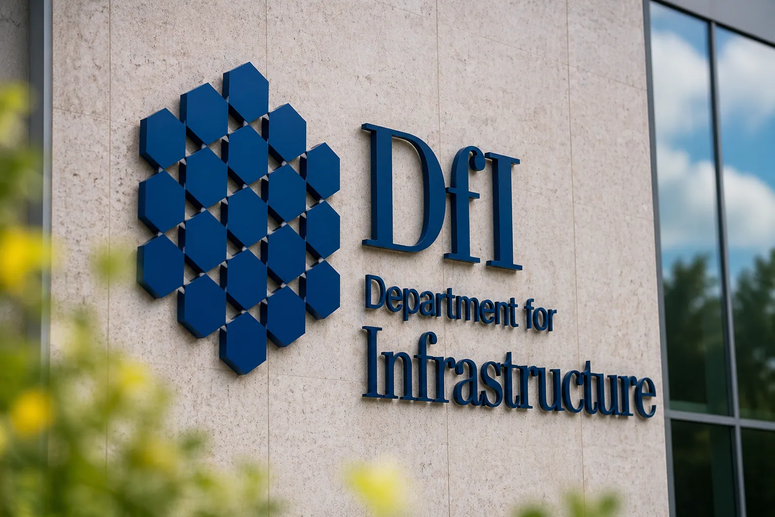 Department for Infrastructure building sign